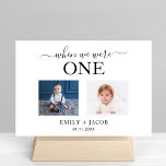 When We Were Age Photo Minimalist Wedding Party Table Number<br><div class="desc">When We Were Age Photo Minimalist Wedding Party Table Number</div>