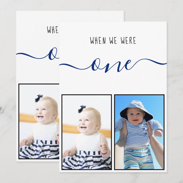 When We Were One Big Table Number with Kids Photos (Front/Back)