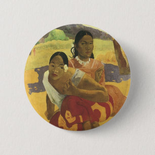 When Will You Marry? by Paul Gauguin, Vintage Art 2 Inch Round Button