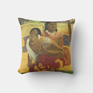 When Will You Marry? by Paul Gauguin, Vintage Art Throw Pillow