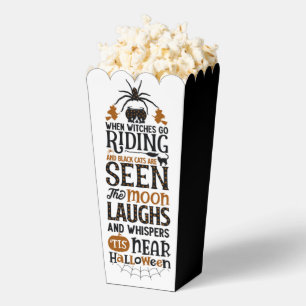 When witches go riding halloween quote favor box