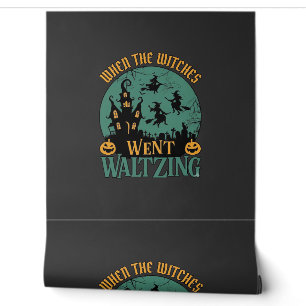 When Witches Went Waltzing Halloween Haunted House Wallpaper