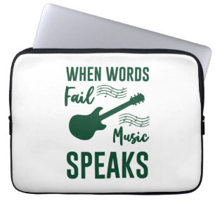 When Words Fail Music Speak Laptop Sleeve