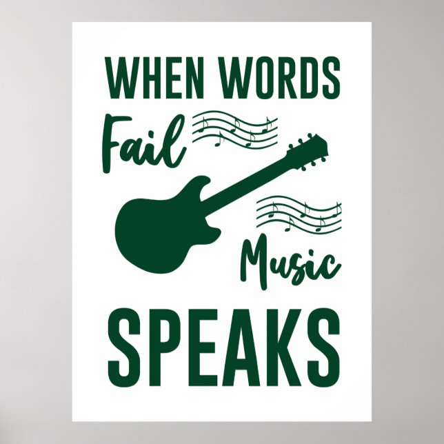 When Words Fail Music Speak Poster (Front)