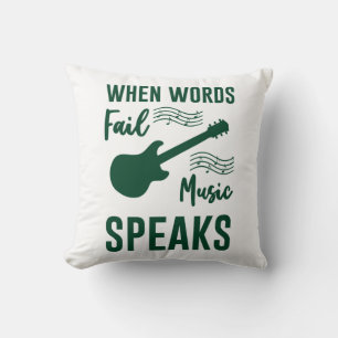 When Words Fail Music Speak Throw Pillow