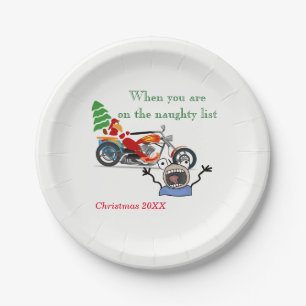 When you are on Santa’s Naughty List Paper Plate