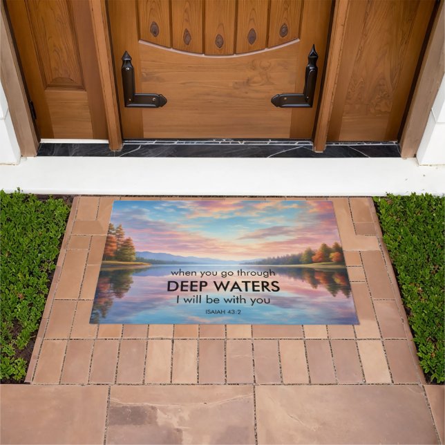When You Go Through Deep Waters Doormat (Outdoor)