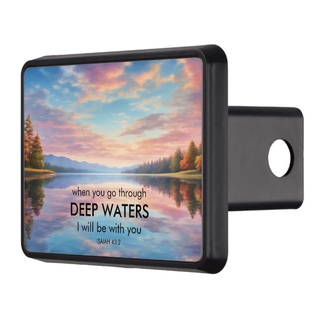 When You Go Through Deep Waters Hitch Cover (Left)