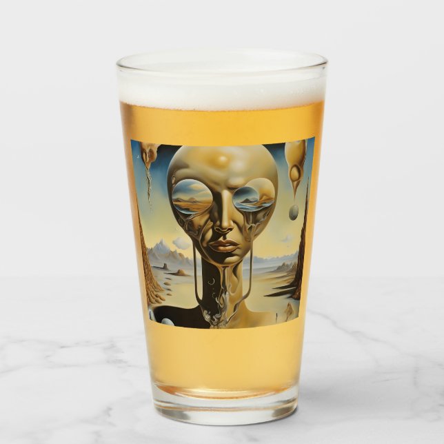 when you see the alien , you're drunk  glass (Front Filled)