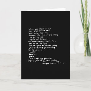 when you start to feel like things should been card