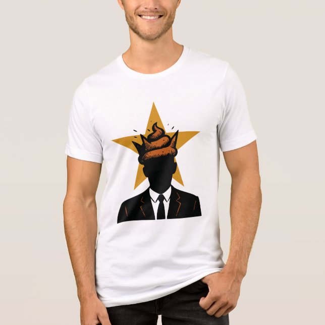 When your leader has a smelly crown... Tri-Blend shirt (Front)