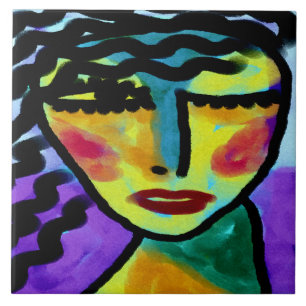 Whenever Abstract Digital Painting  Tile