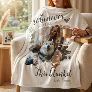 Whenever You Miss Me Pet Memorial Blanket