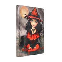 When's Halloween Wrapped Canvas Print