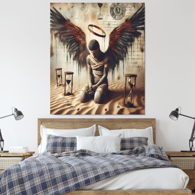 Where Angels Fall, We Rise Canvas Print (Insitu(Bedroom))
