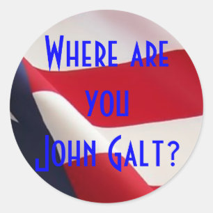 Where are you John Galt? Classic Round Sticker