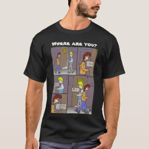 Where Are You Men's Black T-Shirt