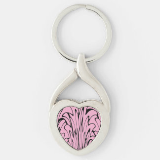 Where Art Meets Thought Black and Pink  Keychain