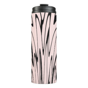 Where Art Meets Thought Black and Pink  Thermal Tumbler