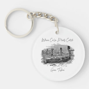 Where Calm Meets Catch Keychain