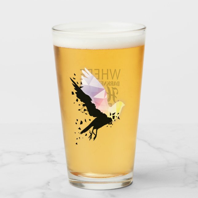 “Where darkness ends, hope begins.” Glass (Front Filled)