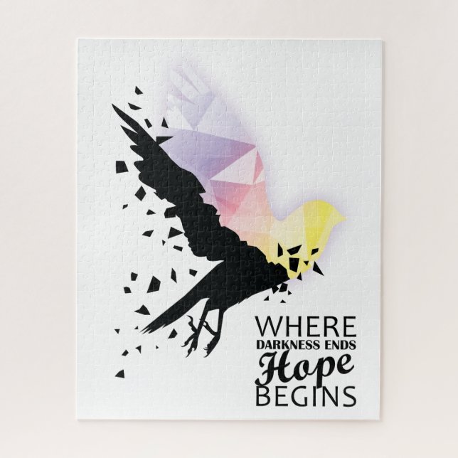 “Where darkness ends, hope begins.” Jigsaw Puzzle (Vertical)