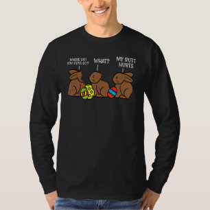 Where Did You Guys Go Chocolate Bunny Easter Kids T-Shirt