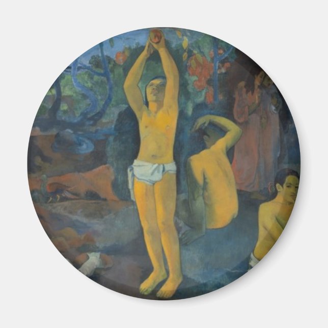 'Where Do We Come From?' - Paul Gauguin Button Magnet (Front)