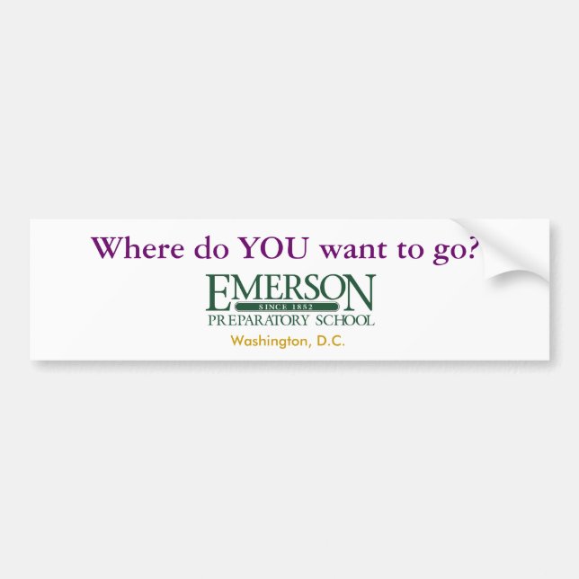 Where do YOU want to go? Bumper Sticker (Front)