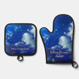 Where Dreams Reside Kitchen Set | Starry Oven Mitt