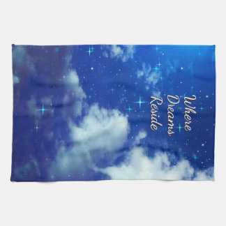 Where Dreams Reside Kitchen Towel | Starry Night