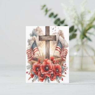 Where Heroes Sleep in Color Holiday Postcard