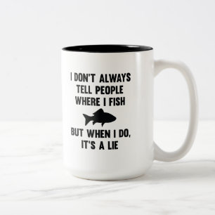 Where I Fish Two-Tone Coffee Mug