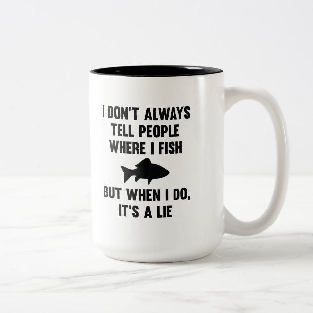 Where I Fish Two-Tone Coffee Mug (Right)