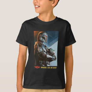 Where I Go He Goes Colour Halftone Graphic T-Shirt