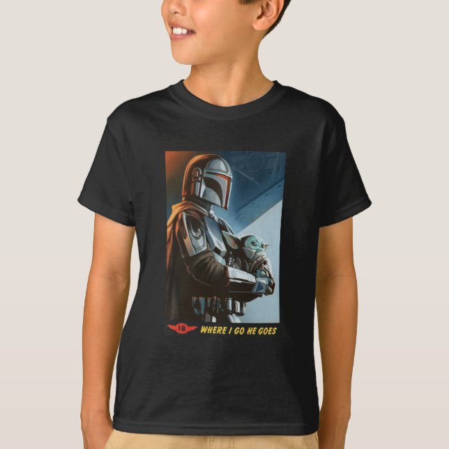 Where I Go He Goes Colour Halftone Graphic T-Shirt (Front)