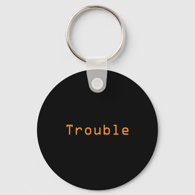 Where I Go Trouble Follows – Matching Couple Graph Keychain (Front)