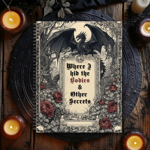 Where I Hid The Bodies Dark Gothic Notebook