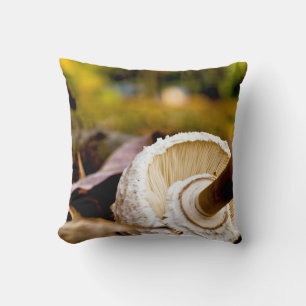 Where is Alice? Mushroom Still Life Throw Pillow