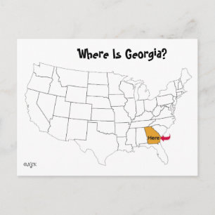 Where Is Georgia? Postcard
