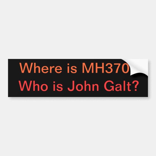 Who Is John Galt Bumper Sticker