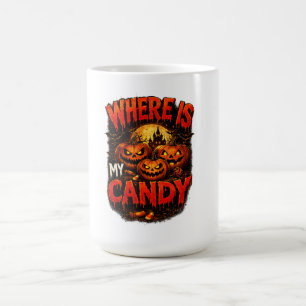 Where Is My Candy Halloween Pumpkin T-Shirt Spoo Coffee Mug