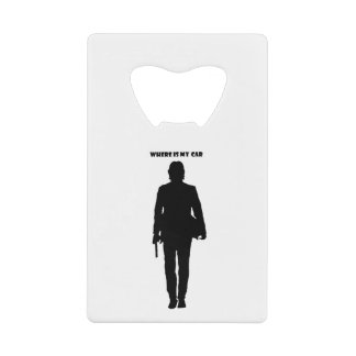 Where is my car? Stainless Steel Bottle Opener Credit Card Bottle Opener