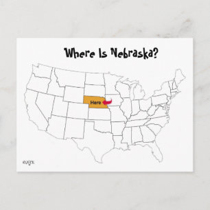 Where Is Nebraska? Postcard