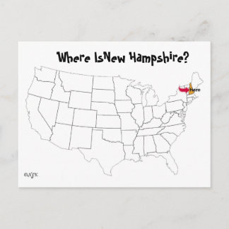 Where Is New Hampshire? Postcard