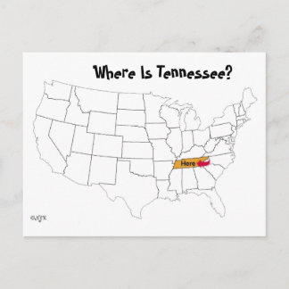Where Is Tennessee? Postcard