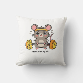 Where Is the Big Cat Throw Pillow