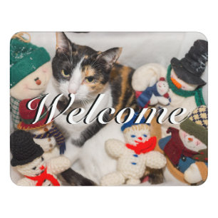 Where Is The Cat Welcome Door Sign