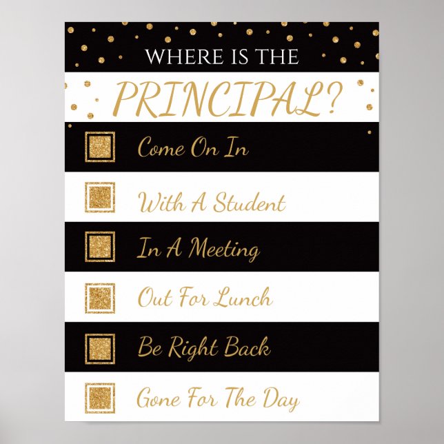 Where is the Principal Office Door Sign (Front)