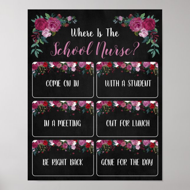 Where is the School Nurse Office Door Sign (Front)